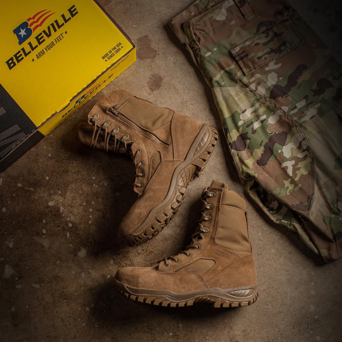 BELLEVILLE C312Z CT Flyweight - 8" Hot Weather Side Zip Composite Toe Boots
