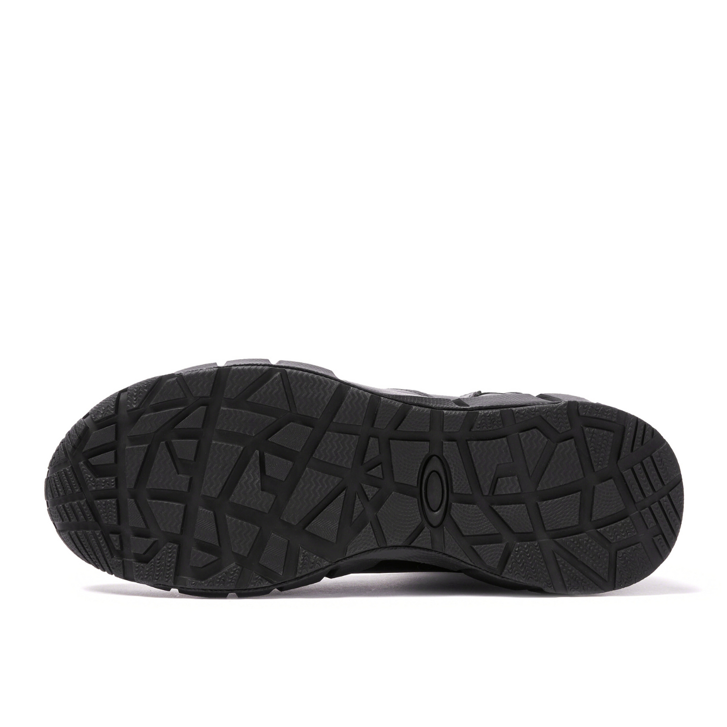 Black Oakley shoe sole on a white background