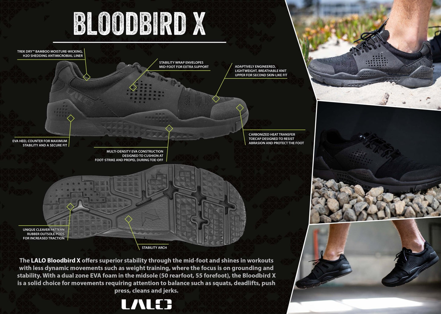 LALO BLOODBIRD X Black - 1BU204 - CombatFootwear.com