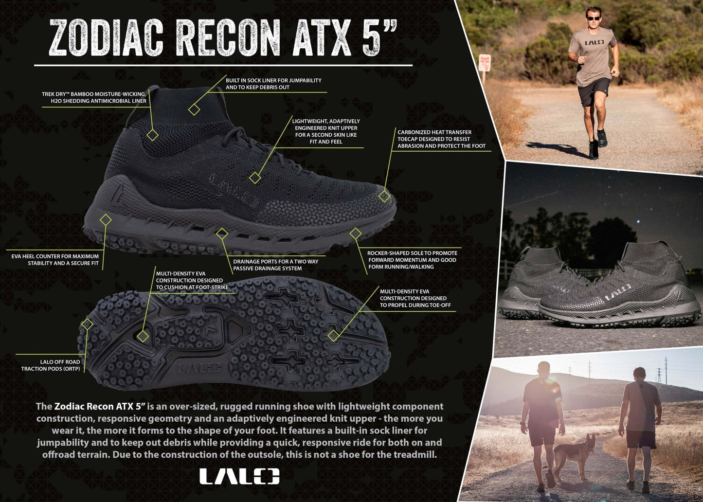 LALO BUD/S ZODIAC RECON ATX 5" Coyote 1BU107 - CombatFootwear.com