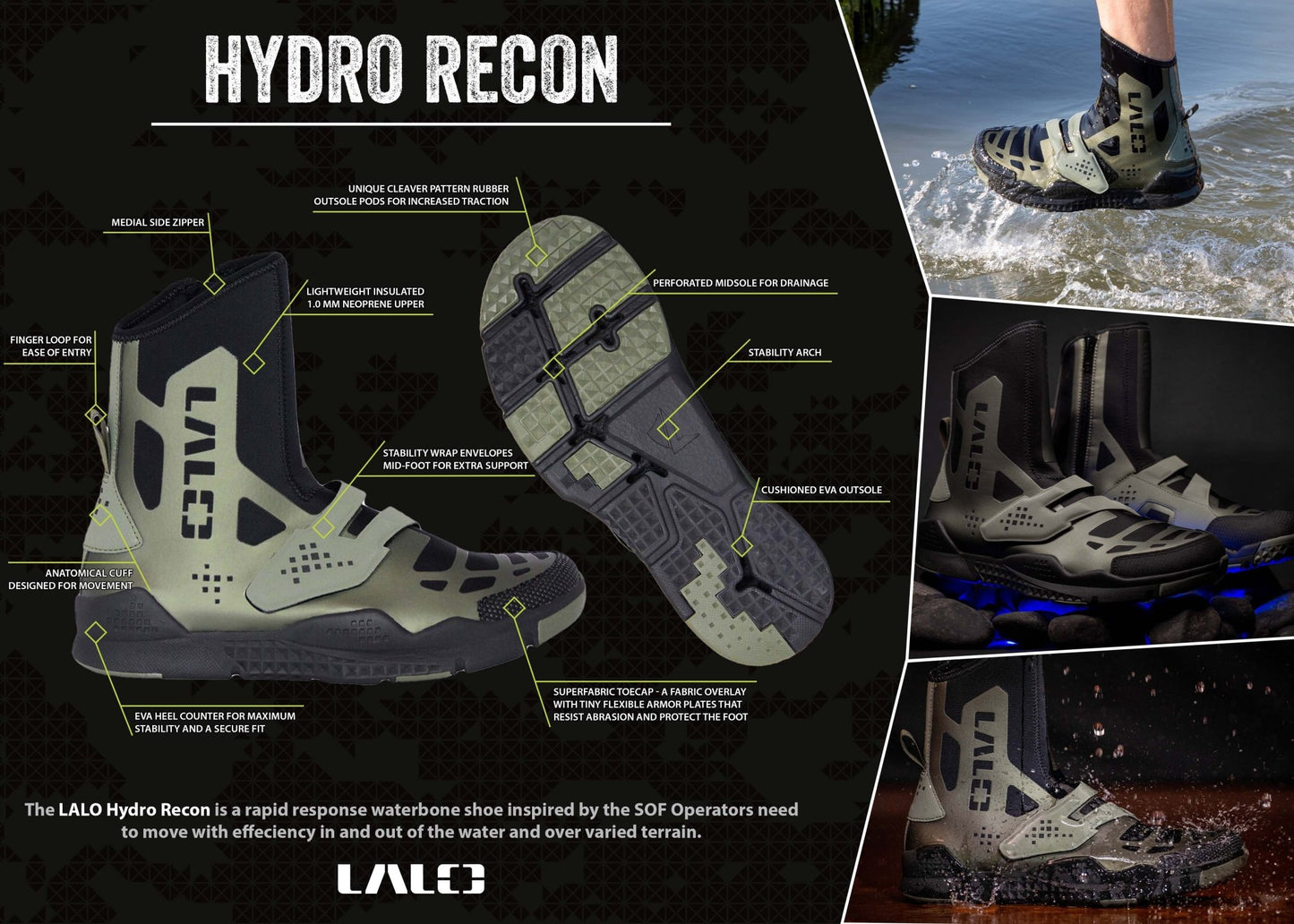 LALO HYDRO RECON Jungle - 1BU006 - CombatFootwear.com