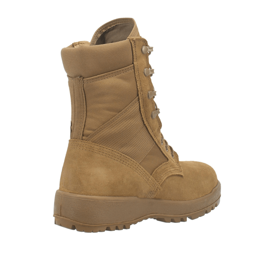 MCRAE MIL - SPEC 8" Coyote Hot Weather Steel - Toe Boots - CombatFootwear.com