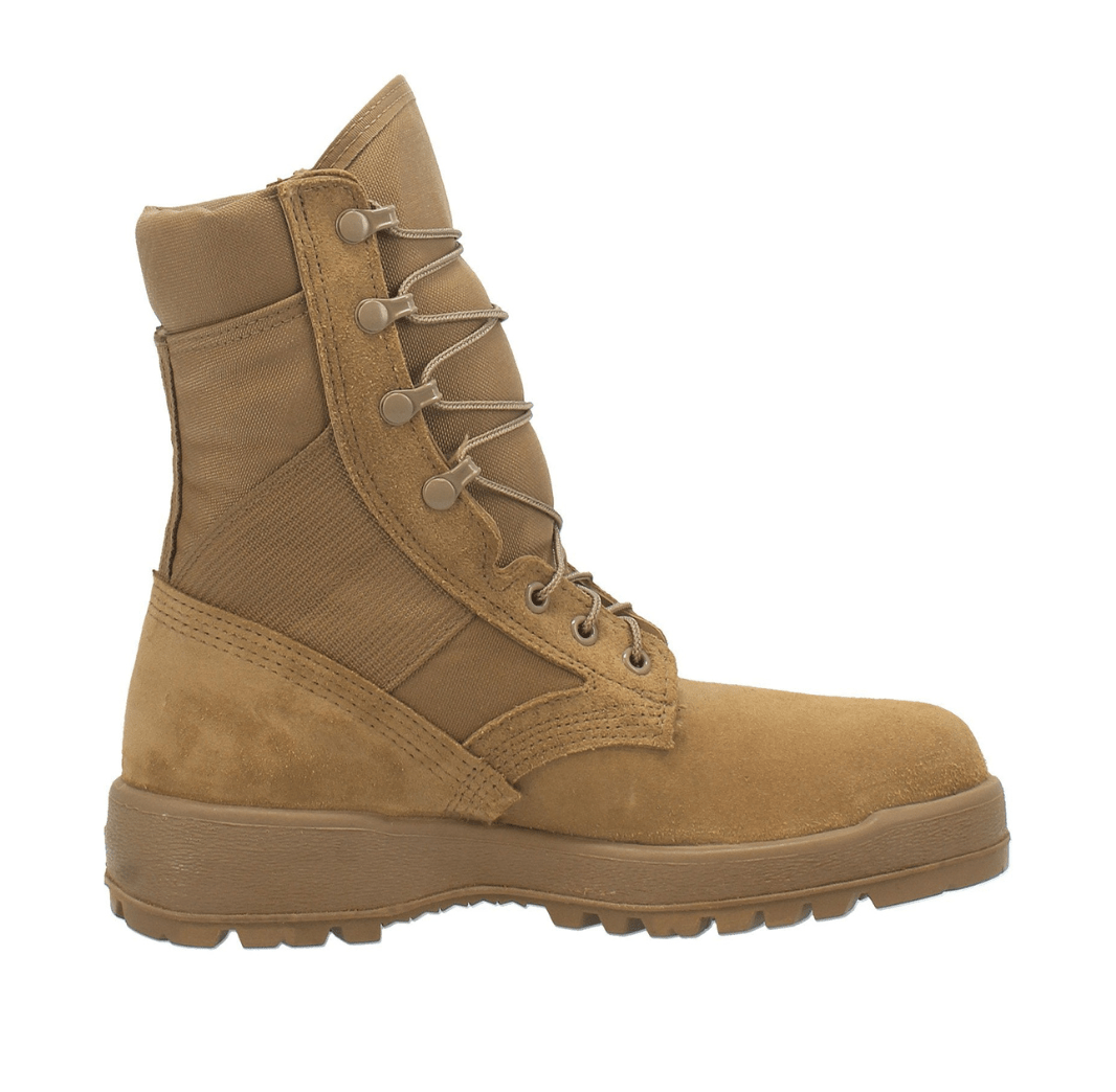 MCRAE MIL - SPEC 8" Coyote Hot Weather Steel - Toe Boots - CombatFootwear.com