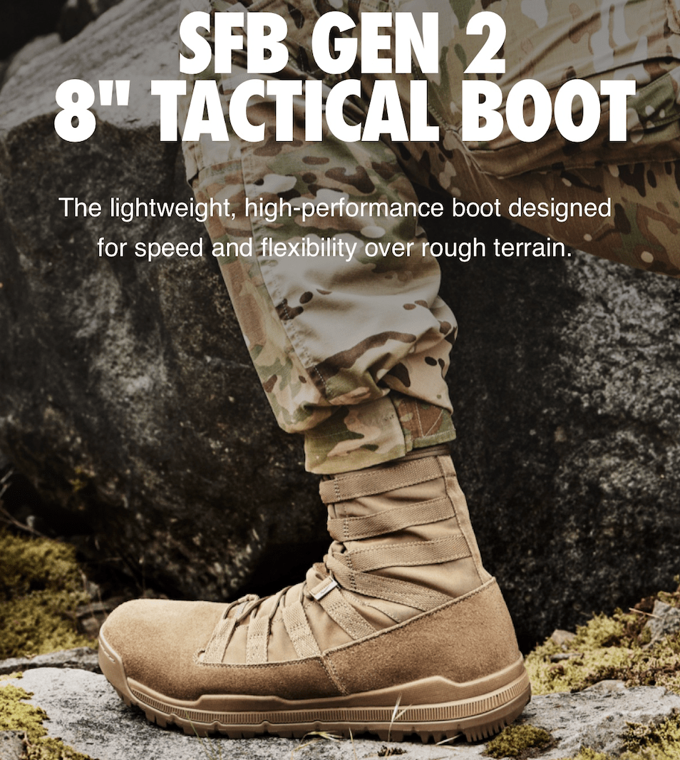 NIKE SFB GEN 2 LT 8" Coyote Leather Boots - CombatFootwear.com