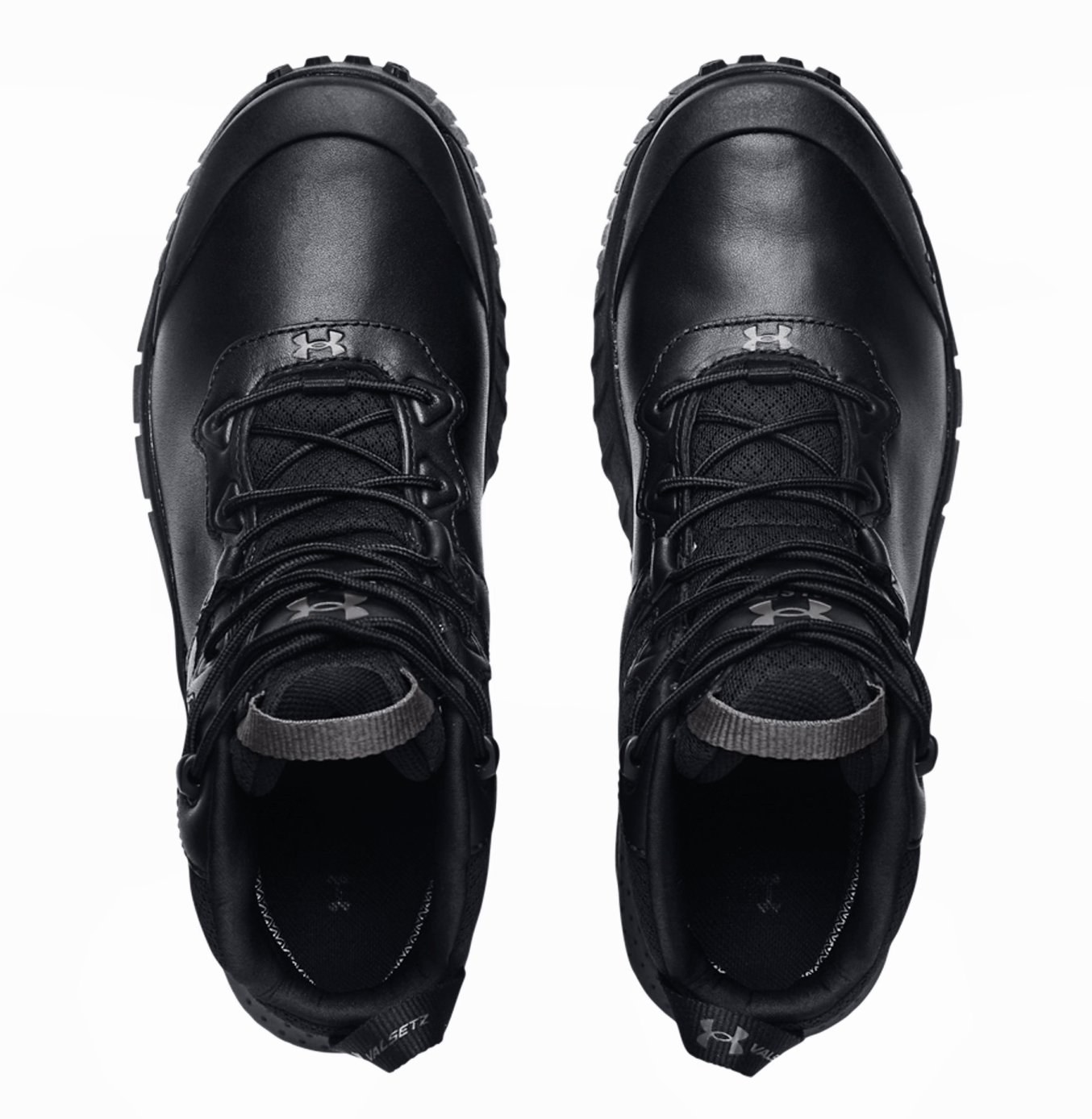Under Armour Micro G® Valsetz Mid Black Leather Waterproof Tactical Boots - CombatFootwear.com