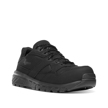 Black Danner work shoe on a white background
