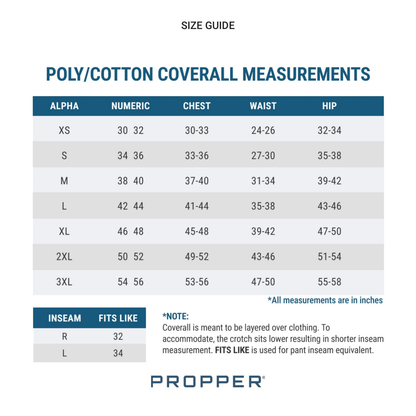 Propper Poly Cotton Twill 27/P Flyers Coveralls