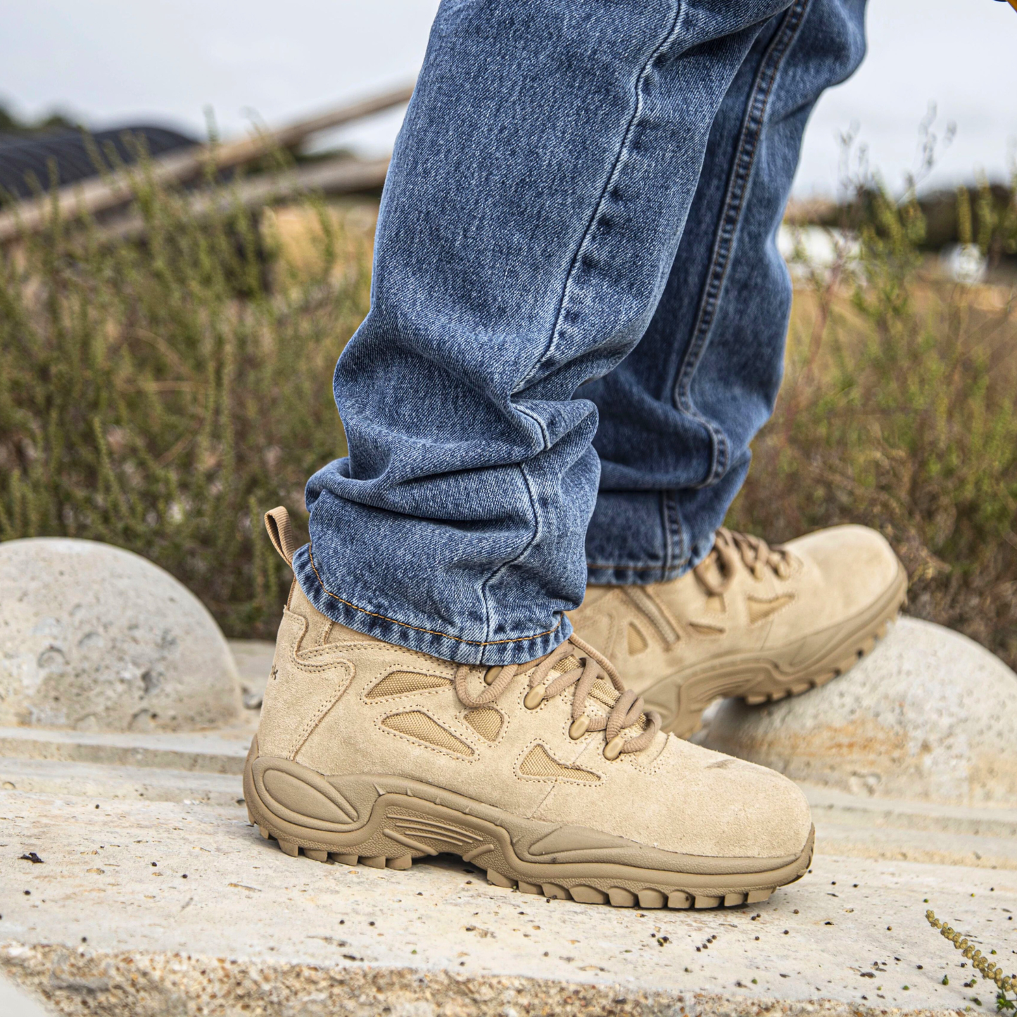 Reebok Rapid Response 6" Stealth Composite Toe Side-Zip Military Boots