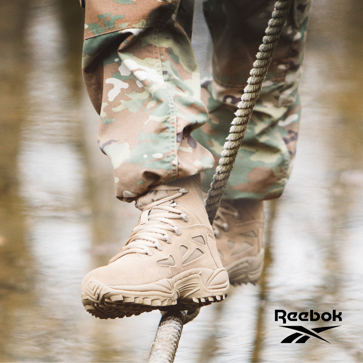 Reebok Rapid Response 8" Stealth Composite Toe Side-Zip Military Boots