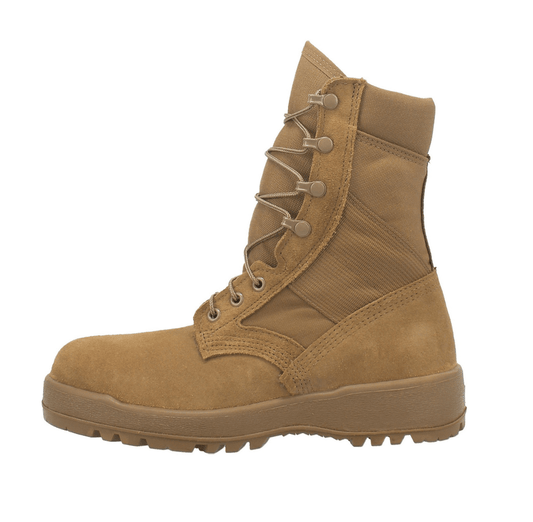 MCRAE MIL - SPEC 8" Coyote Hot Weather Steel - Toe Boots - CombatFootwear.com