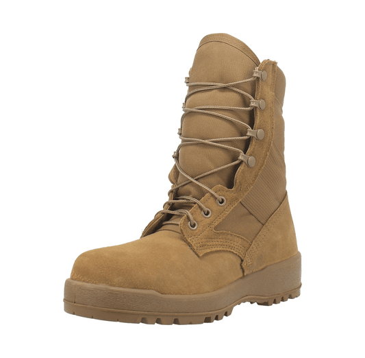 MCRAE MIL - SPEC 8" Coyote Hot Weather Steel - Toe Boots - CombatFootwear.com