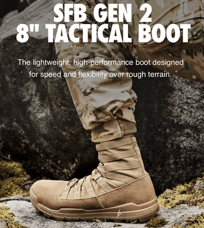 NIKE SFB GEN 2 LT 8" Coyote Leather Boots - CombatFootwear.com