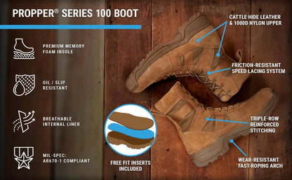 PROPPER Series 100® 8" Waterproof Boots F4519 - CombatFootwear.com