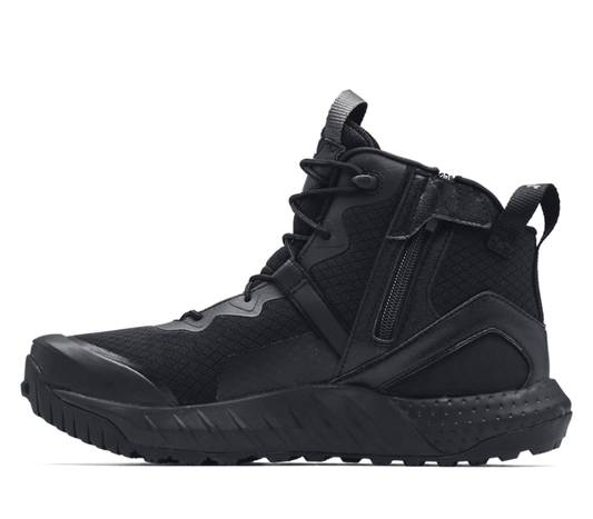 Under Armour Micro G® Valsetz Mid Side - Zip Black Tactical Boots - CombatFootwear.com